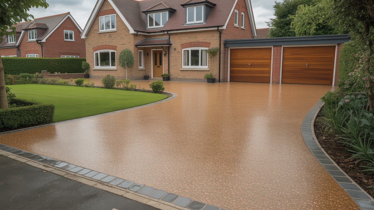 Resin bound driveway completed