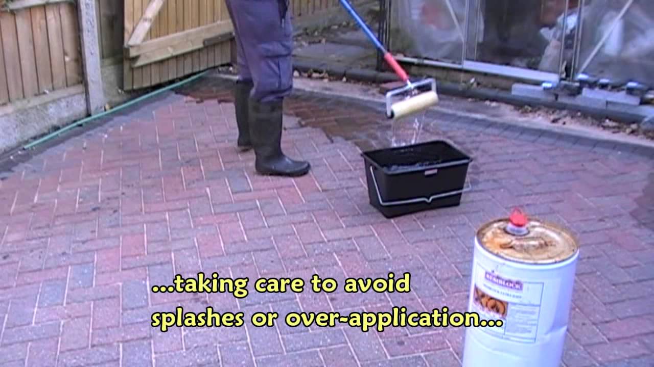 Sealed block paving driveway with glossy finish