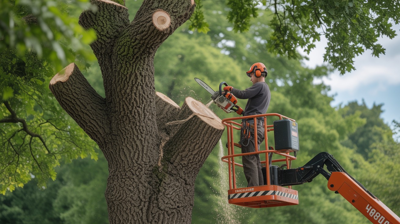 Crown reduction on mature tree